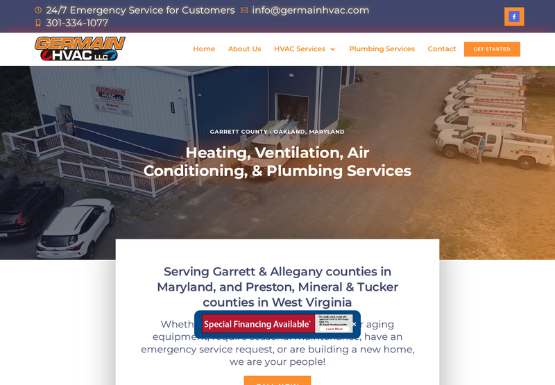 Germain HVAC website